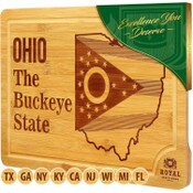 Wholesale - 15"x10" OHIO BAMBOO CUTTING BOARD, UPC: 850009397348